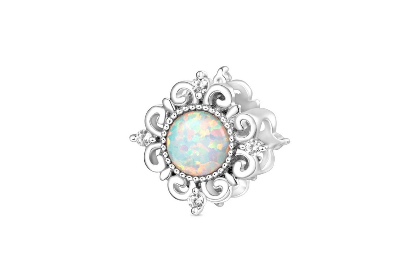 Gnoce Bead Gnoce Vintage Opal Charm HFC194 Silber von Gnoce