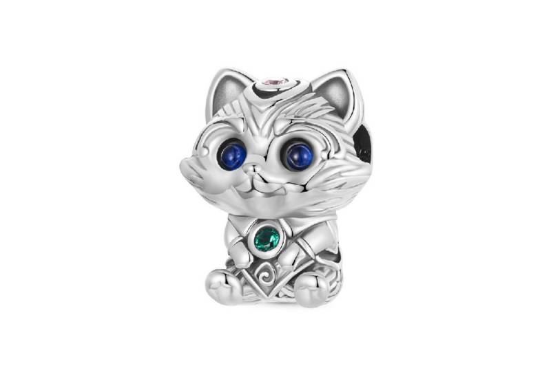 Gnoce Bead Gnoce kleiner Waschbär Charm IAC137 Silber von Gnoce