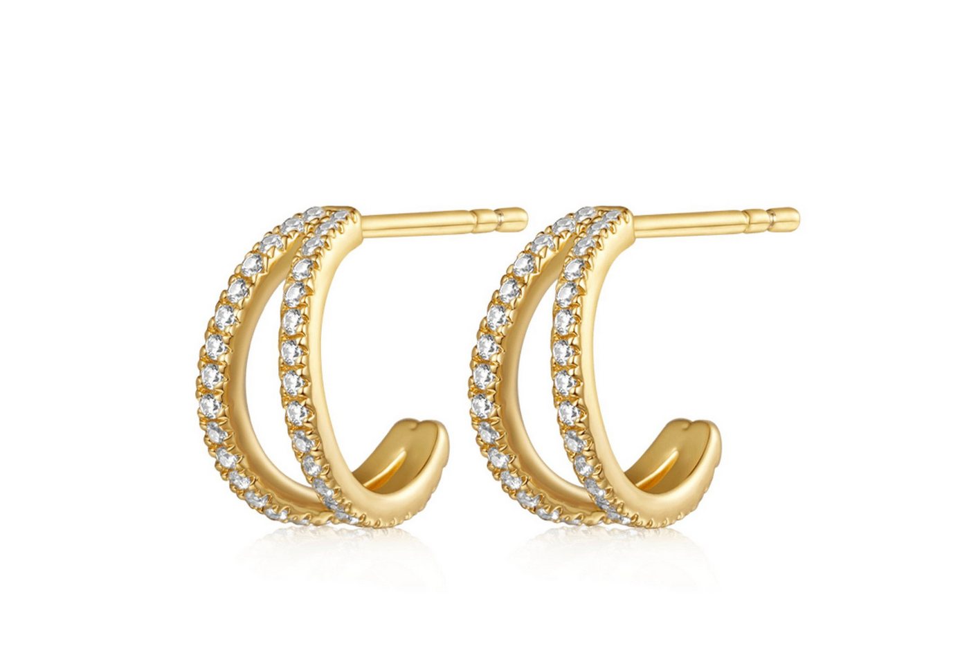 Gnoce Ohrring-Set Gnoce Creolen Doppelte HAE141 Silber vergoldet Gnoce Ohrring-Set Gnoce Creolen Doppelte HAE141 Silber vergoldet von Gnoce