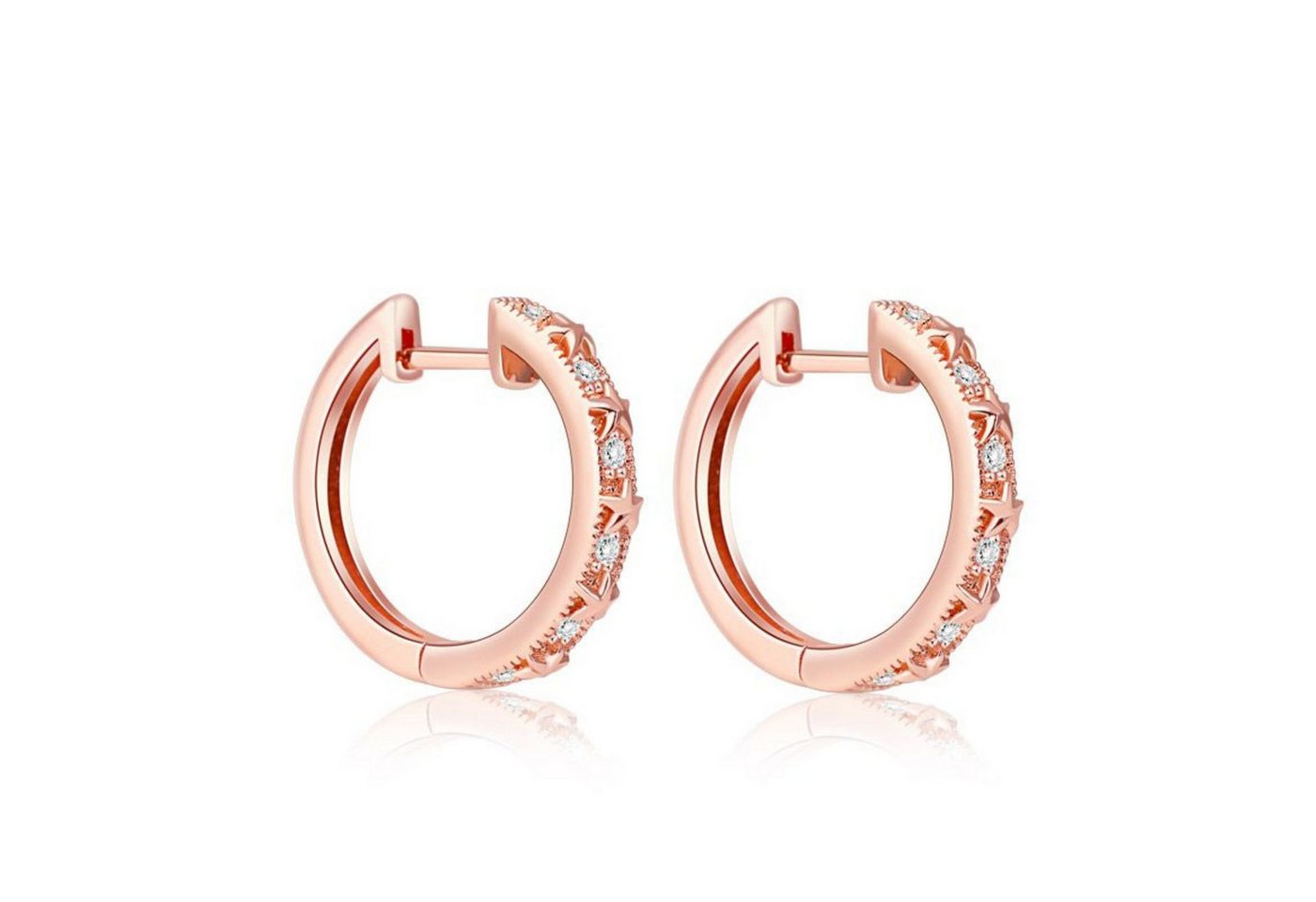 Gnoce Ohrring-Set Gnoce Creolen Stern EAE032 Silber rosévergoldet Gnoce Ohrring-Set Gnoce Creolen Stern EAE032 Silber rosévergoldet von Gnoce