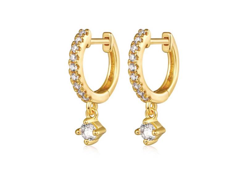 Gnoce Ohrring-Set Gnoce Creolen mit Steinchen HAE164 von Gnoce