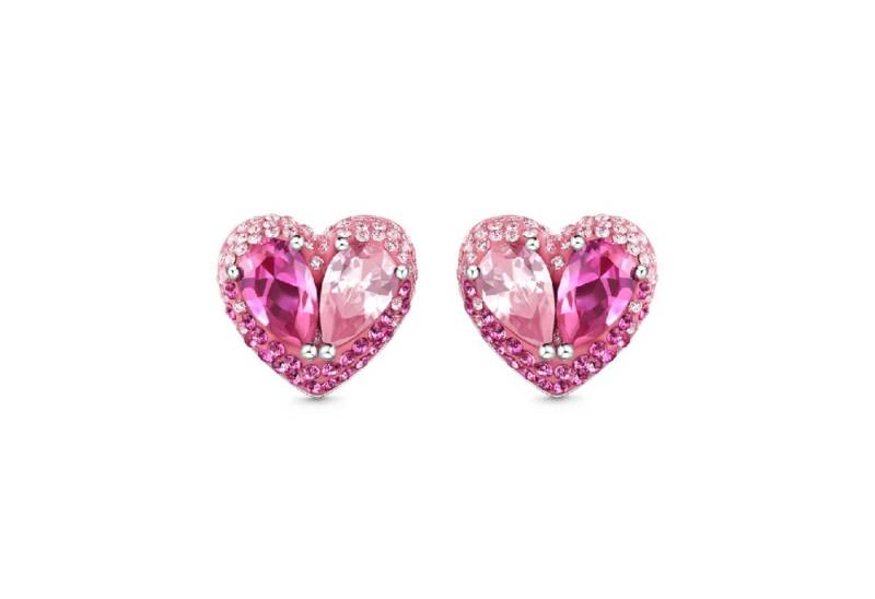 Gnoce Ohrring-Set Gnoce Ohrringe Rosa herzförmige birnenförmige Ohrringer Silber DCLE137 von Gnoce