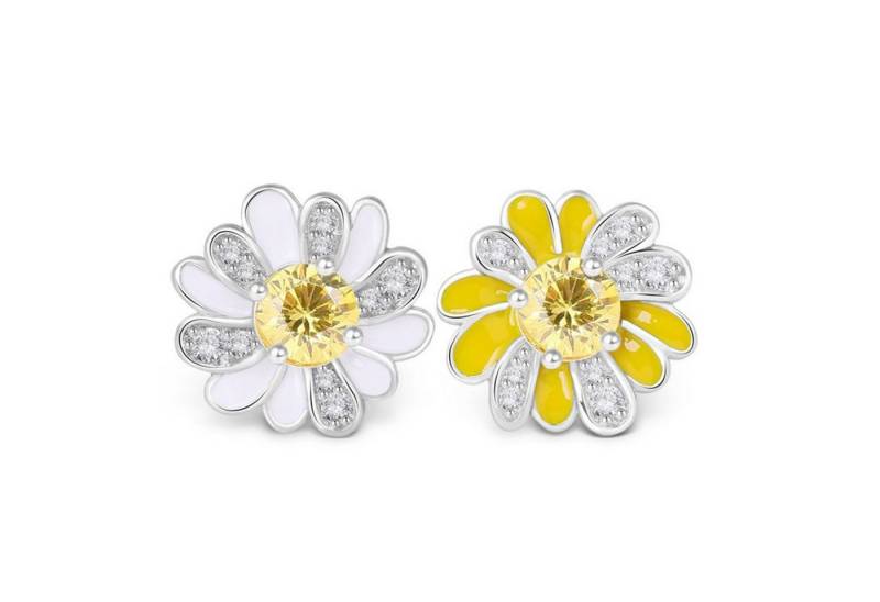 Gnoce Ohrring-Set Gnoce Ohrstecker Gänseblümchen EME006 Silber von Gnoce