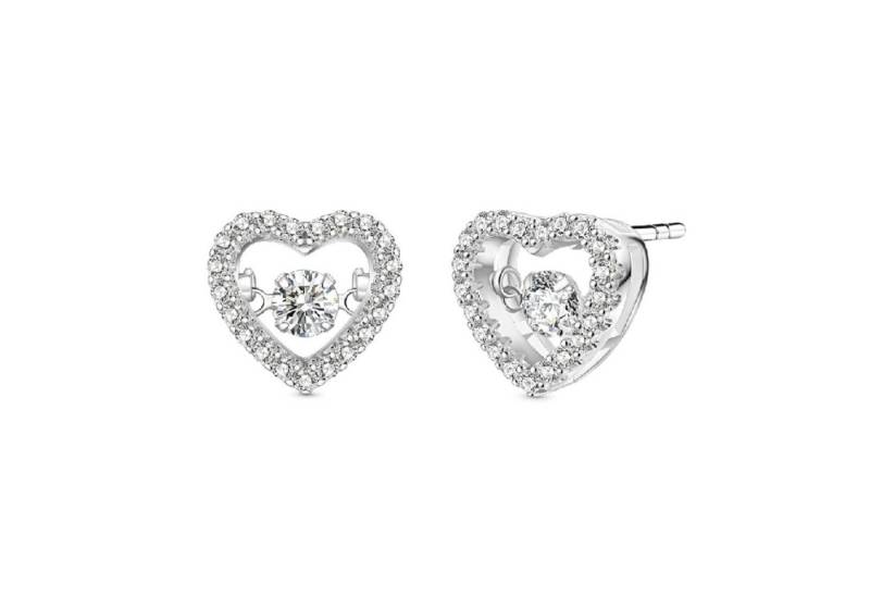Gnoce Ohrring-Set Gnoce Ohrstecker Herz DCGE192 Silber von Gnoce