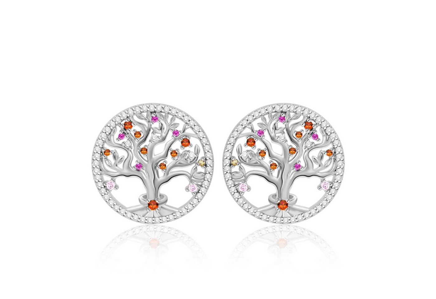 Gnoce Ohrring-Set Gnoce Ohrstecker Lebensbaum FJE155 Silber von Gnoce