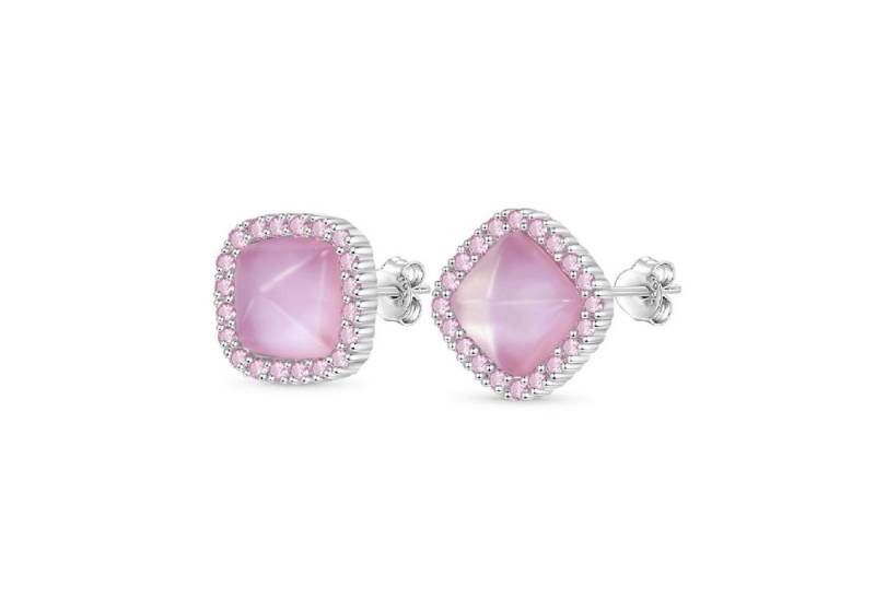 Gnoce Ohrring-Set Gnoce Ohrstecker Rosenquarz IGE216 Silber von Gnoce