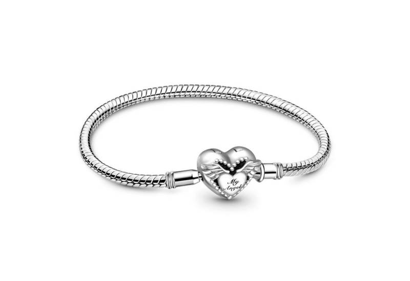 Gnoce Perlenarmband Gnoce Armband Herz mit Flügeln GNB070-17 Stahl/Silber von Gnoce