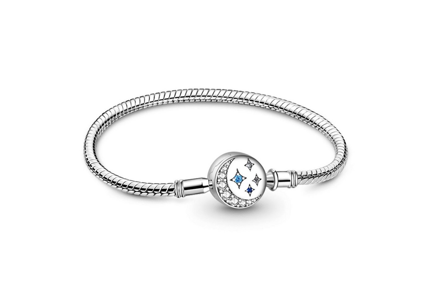 Gnoce Perlenarmband Gnoce Armband Mond GNB027-17 Edelstahl/Silber von Gnoce