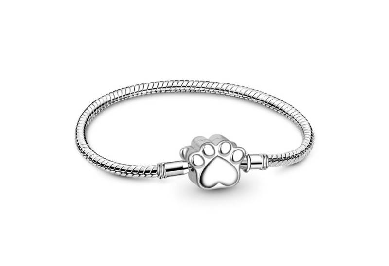 Gnoce Perlenarmband Gnoce Armband Pfote FVB300-19 Edelstahl/Silber von Gnoce