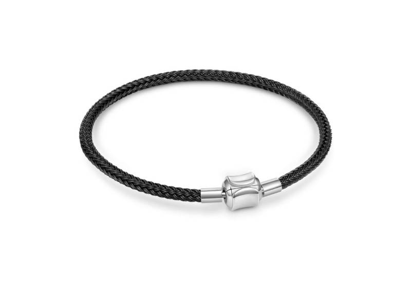 Gnoce Perlenarmband Gnoce Armband Schwarz Basic GNB049-20 Edelstahl von Gnoce