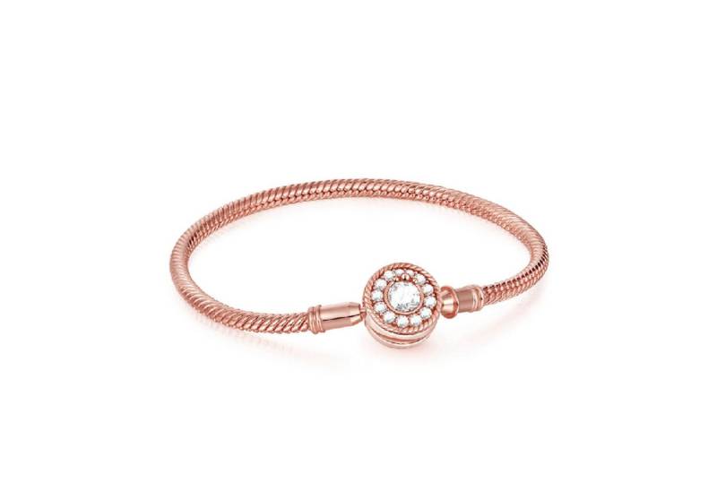 Gnoce Perlenarmband Gnoce Armband mit Zirkoniaverschluss DNB001-19 rose vergold/Silber von Gnoce