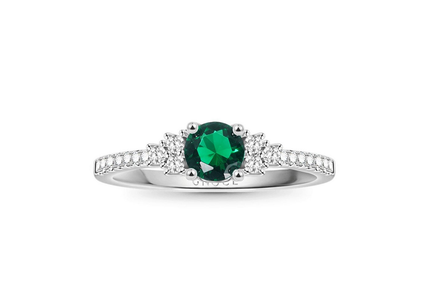 Gnoce Silberring Gnoce Ring Smaragd FGR025-54 Silber Gnoce Silberring Gnoce Ring Smaragd FGR025-54 Silber von Gnoce