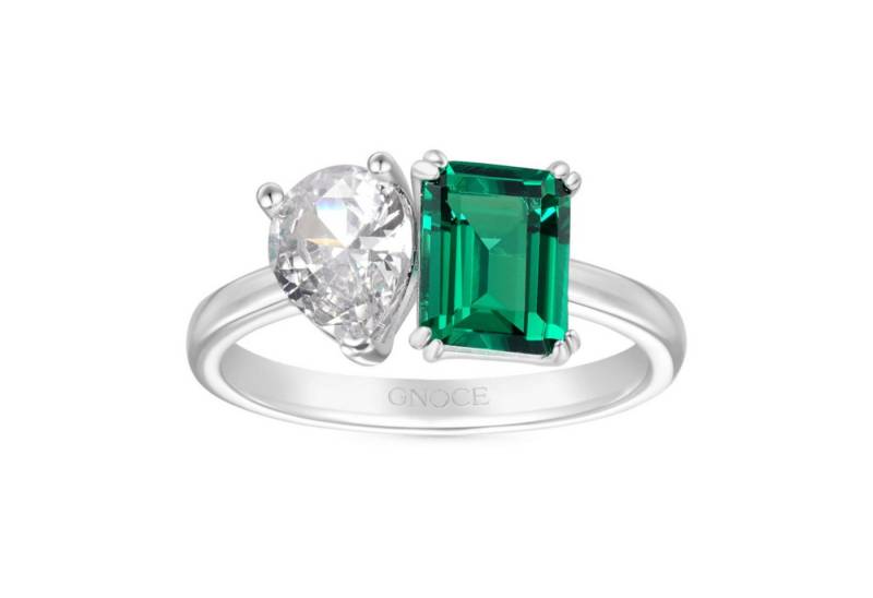 Gnoce Silberring Gnoce Ring Smaragd HAR051-55 Silber von Gnoce