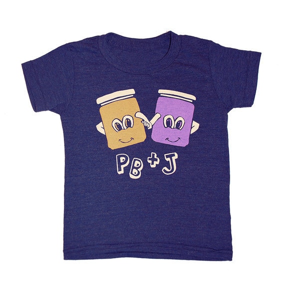 Kids Peanut Butter & Jelly Time T-Shirt - Mädchen Junge Kinder Jugend Entzückend Niedlich Tshirt Pbj Pb Jam Beste Freunde Liebe Koch Tshirt von GnomEnterprises