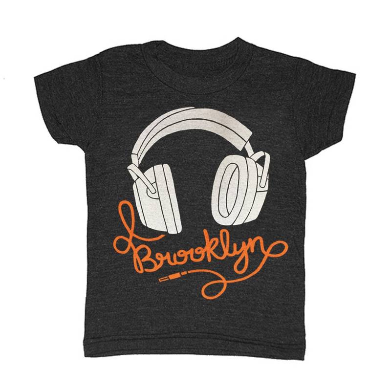 Kinder Brooklyn Kopfhörer - T-Shirt Bk Bklyn New York Junge Mädchen Kleinkind Jugend Nyc Ny Mixtape Musik Dj Oldschool Achtziger-T-Shirt von GnomEnterprises