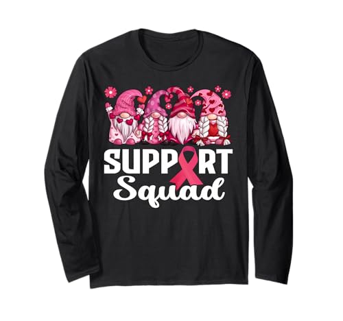 Support Squad Brustkrebs-Bewusstsein Zwerge Kürbis Frauen Langarmshirt Support Squad Brustkrebs-Bewusstsein Zwerge Kürbis Frauen Langarmshirt von Gnome Support Squad Breast Cancer