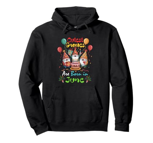 Cutest Gnomes Funny Birthday June Colorful Costume Kids Pullover Hoodie von Gnomes Birthday Costume