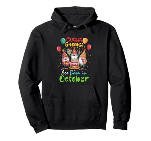 Cutest Gnomes Funny Birthday October Colorful Costume Kids Pullover Hoodie von Gnomes Birthday Costume