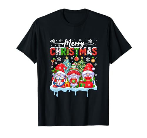 Frohe Weihnachten DREI Zwerge Buntes Kostüm Kinder Kleinkind T-Shirt Frohe Weihnachten DREI Zwerge Buntes Kostüm Kinder Kleinkind T-Shirt von Gnomes Christmas Costume