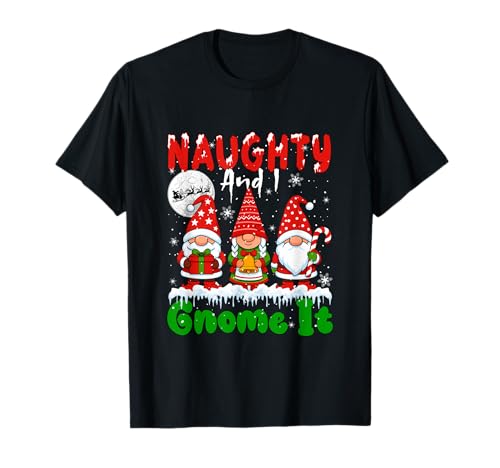 Naughty and I GNOME It Christmas Three Gnomies Matching Kids T-Shirt Naughty and I GNOME It Christmas Three Gnomies Matching Kids T-Shirt von Gnomes Christmas Costume