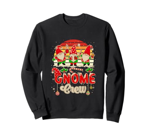 Vintage GNOME Crew Three Gnomies Christmas Snow Lover Kids Sweatshirt von Gnomes Christmas Costume