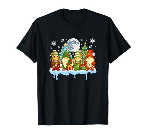 Weihnachtskostüm mit DREI Zwergen, bunt, für Kinder, Kleinkinder, Familie T-Shirt Weihnachtskostüm mit DREI Zwergen, bunt, für Kinder, Kleinkinder, Familie T-Shirt von Gnomes Christmas Costume