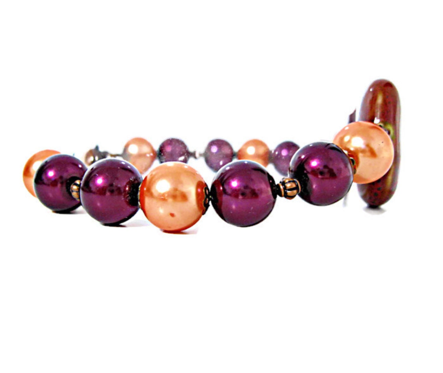 Grobstrick Perlen Boho-Armband Aus Porzellan Für Frauen Grobstrick Perlen Boho-Armband Aus Porzellan Für Frauen von GnosisCraftsandGifts