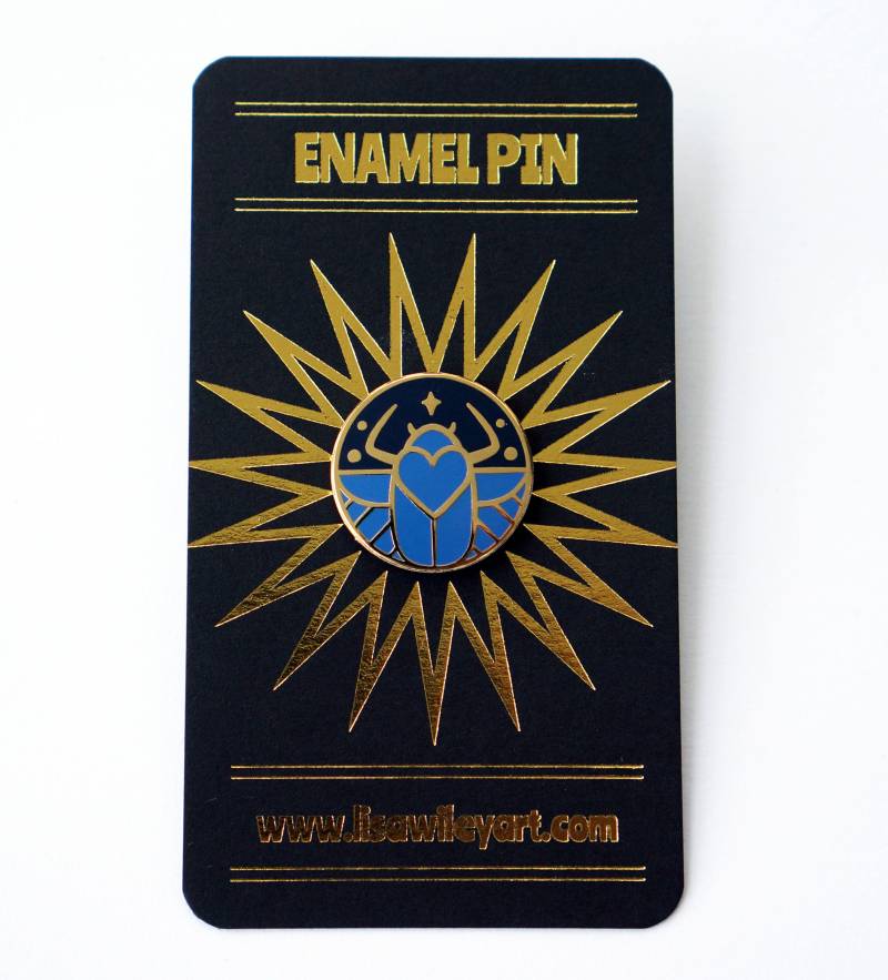 Emaille Pin - Skarabäus-Käfer Harte Anstecknadel Brosche von Gnuchi