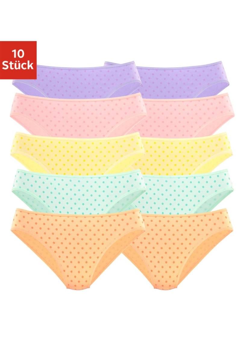 petite fleur Bikinislip 10er-Pack, aus elastischer Baumwolle von Petite Fleur