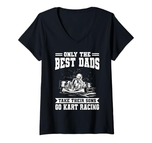 Damen Nur Die Besten Väter Nehmen Ihre Söhne Zum Go Kart Rennen T-Shirt mit V-Ausschnitt Damen Nur Die Besten Väter Nehmen Ihre Söhne Zum Go Kart Rennen T-Shirt mit V-Ausschnitt von Go Kart Driver, Go Karting And Go Kart Racing