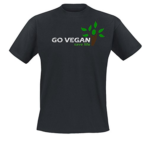 Go Vegan - Save Life - Baum, T-Shirt, Farbe: Schwarz, Größe: XXL Go Vegan - Save Life - Baum, T-Shirt, Farbe: Schwarz, Größe: XXL von Go Vegan