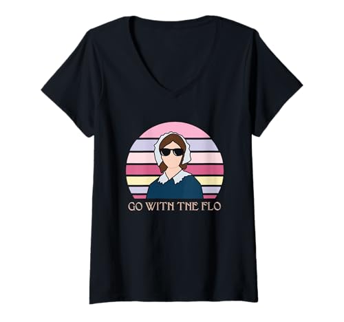 Damen Entscheiden Sie Sich für das lustige Flo Design T-Shirt mit V-Ausschnitt Damen Entscheiden Sie Sich für das lustige Flo Design T-Shirt mit V-Ausschnitt von Go With The Flo Design