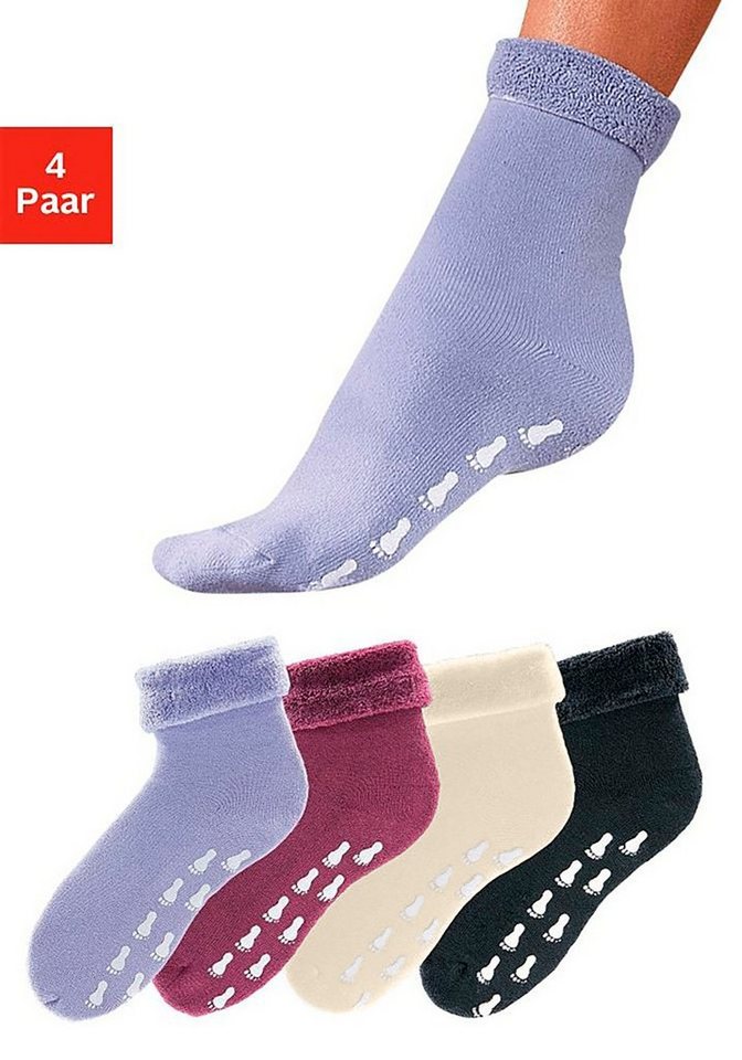 Go in ABS-Socken (Set, 4-Paar) mit Antirutschsohle und Vollfrottee von Go in