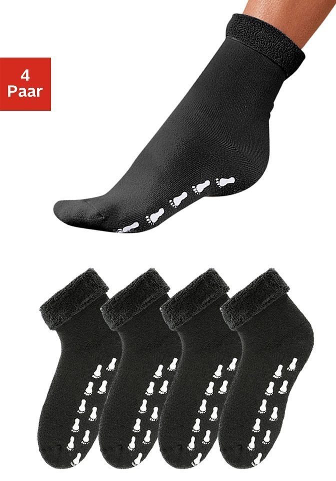 Go in ABS-Socken (Set, 4-Paar) mit Antirutschsohle und Vollfrottee von Go in