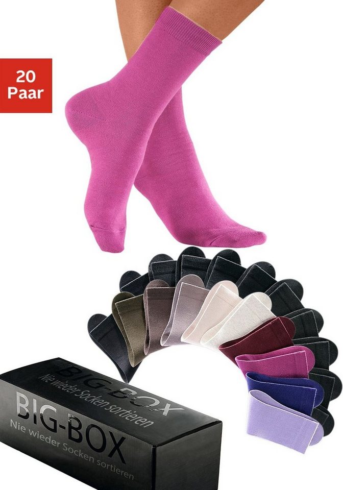 Go in Basicsocken (Box, 20-Paar) in der großen Big-Box von Go in