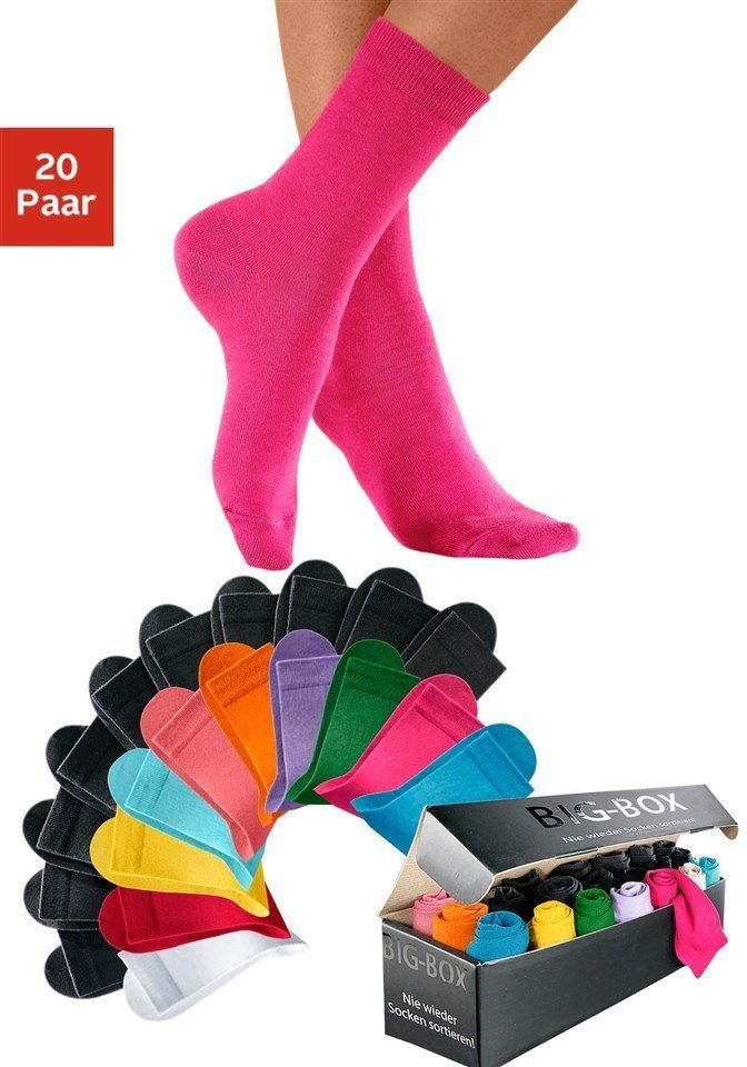 Go in Basicsocken (Box, 20-Paar) in der großen Big-Box von Go in