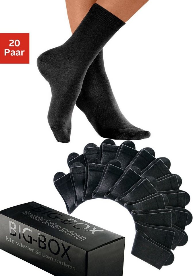 Go in Basicsocken (Box, 20-Paar) in der großen Big-Box von Go in