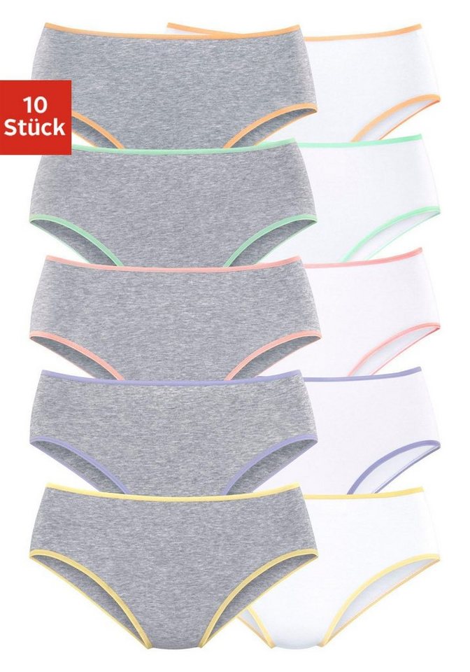 petite fleur Jazz-Pants Slips (10er-Pack) aus elastischer Baumwolle von petite fleur