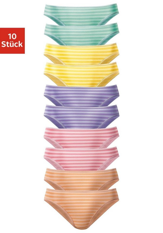 Vivance Bikinislip (Packung, 10-St) schöner Basicartikel in tollen Farben - passend für jeden Tag von Vivance