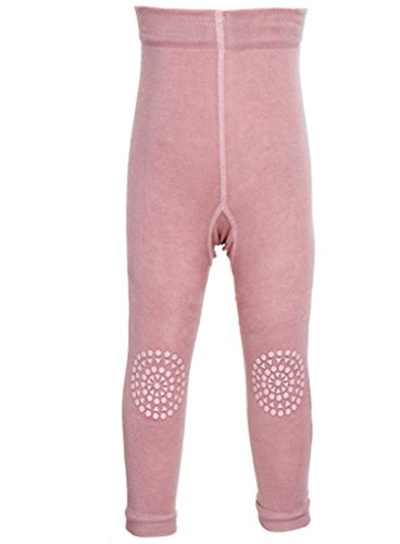 GoBabyGo Baby Leggings mit ABS Noppen an Knien (80/86, Rosa) - Kleinkinder Krabbel Leggins, Produziert in Europa | Mädchen, 12-18 Monate von GoBabyGo