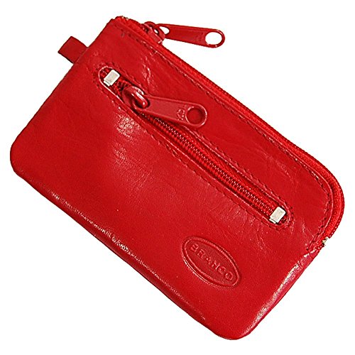 GoBago Branco kleine Schlüsseltasche Leder Schlüsseletui Schlüsselmappe Schlüssel Etui (Rot) von GoBago