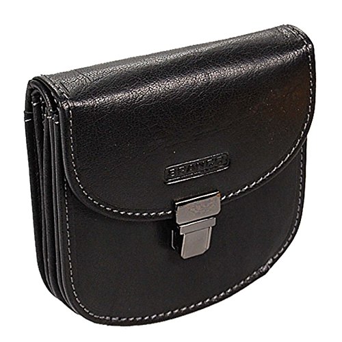 GoBago Damenbörse Leder Geldbeutel Damen Portemonnaie Geldbörse (Schwarz) von GoBago