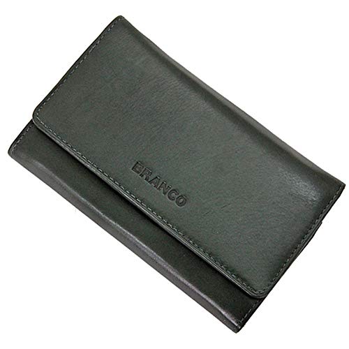 Damen Langbörse Leder Portemonnaie Geldbeutel Damenbörse Knipsverschluß (Grün) von GoBago