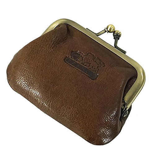 Kleine Leder Knips-Börse Damen Geldbörse Portemonnaie Geldbeutel Cognac von GoBago