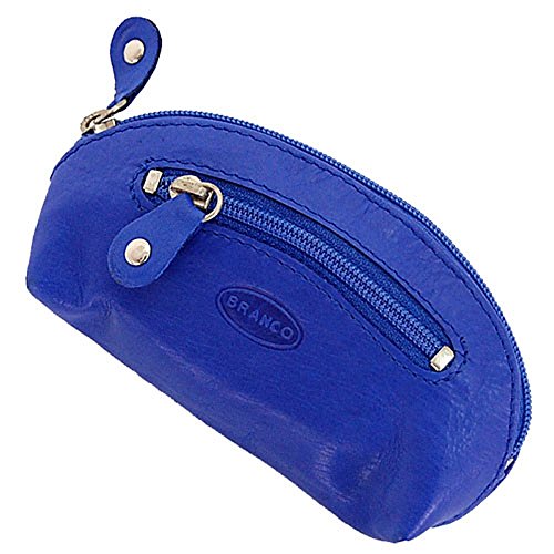 Branco Leder Schlüsseltasche Schlüsseletui Schlüsselmappe Schlüssel Etui GB (Blau) von GoBago