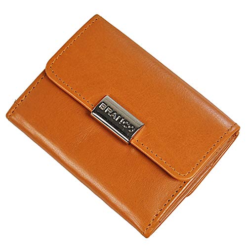 GoBago Mini Leder Geldbörse Geldbeutel Portemonnaie Börse 9x7x2cm (Natur) von GoBago
