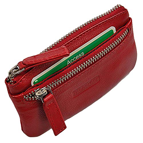 GoBago Branco Schlüsseltasche Leder Schlüsseletui Schlüsselmappe Auto Etui Tasche (Rot) von GoBago