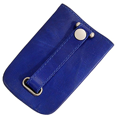 GoBago Branco Schlüsseltasche Leder Schlüsseletui Schlüsselmappe Schlüssel Etui (Blau) von GoBago