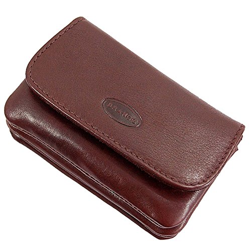 Branco praktische kleine Leder Herren Gürtelbörse aus Rindleder, Geldbörse in 3 Farben Portemonnaie mit Schlaufen für Gürtel, Geldbeutel 10 x 7 cm (Braun) von GoBago