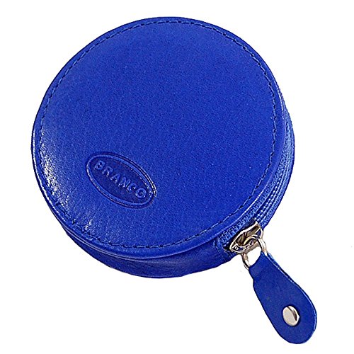 Runde Münzbörse Mini Leder Geldbörse Geldbeutel Portemonnaie Partybörse Börse (Blau) von GoBago